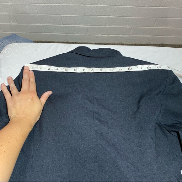 NEW Design Collective Blazer Size 4 Charcoal Black Button Up Front Pockets - Picture 6 of 11